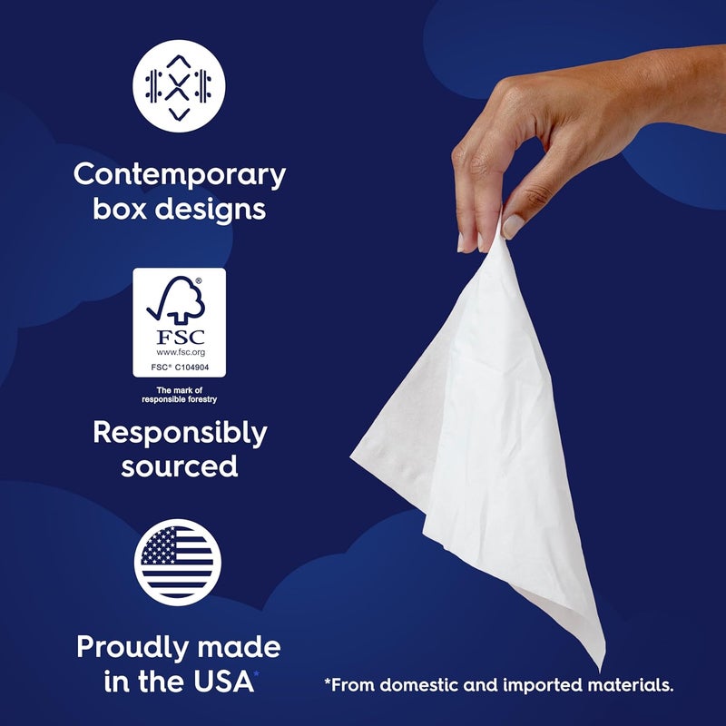 White Cloud Ultra Comfort Lotion 3-Ply Facial Tissue with Aloe & Vitamin E, 18 Box Multipack, 60 Tissues Per Box - Image 5